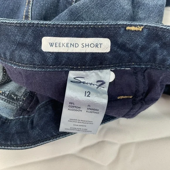 Seven7 Dark Blue Jean Shorts - Picture 3 of 7